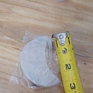 Selenite Moon Half 2.7 Inches Long